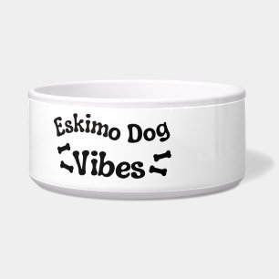 Comedero Tazón de cerámica para perros Eskimo Dog Vibes