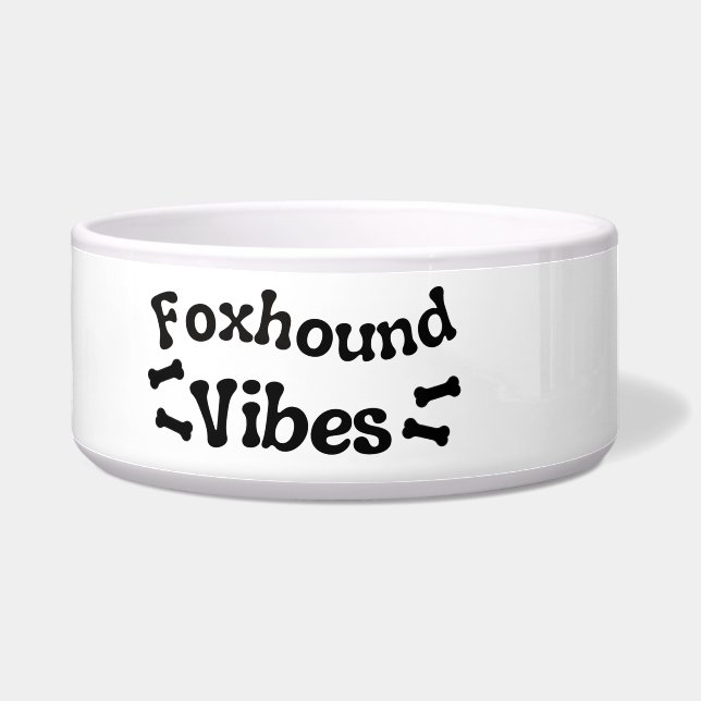Comedero Tazón de cerámica para perros Foxhound Vibes (Izquierda)