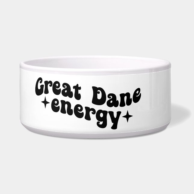 Comedero Tazón de cerámica para perros Great Dane Energy (Izquierda)