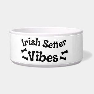Comedero Tazón de cerámica para perros Irish Setter Vibes