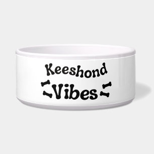 Comedero Tazón de cerámica para perros Keeshond Vibes