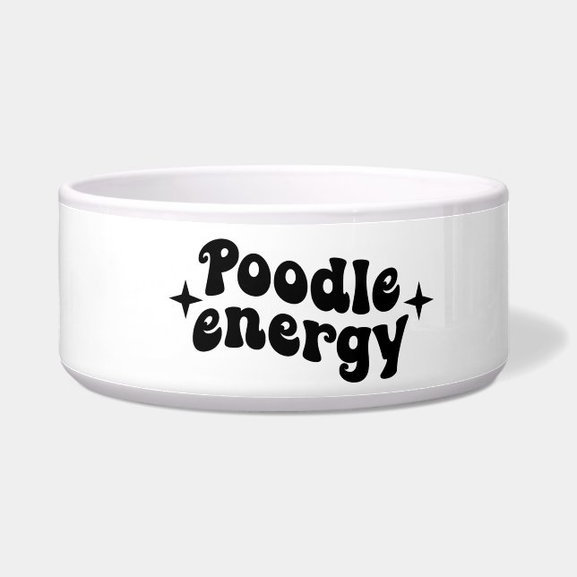 Comedero Tazón de cerámica para perros Poodle Energy (Izquierda)