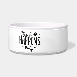 Comedero Tazón de cerámica para perros Shed Happens