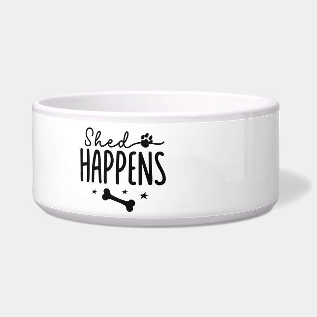 Comedero Tazón de cerámica para perros Shed Happens (Izquierda)
