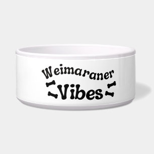 Comedero Tazón de cerámica para perros Weimaraner Vibes