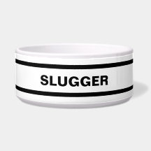 Tazón de cerámica personalizado en negro y blanco 