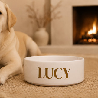 Comedero Tazón de cerámica personalizado para mascotas – No