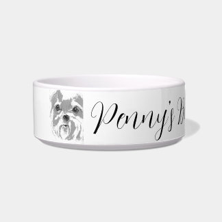 Comedero Tazón de cerámica personalizado para mascotas Shih