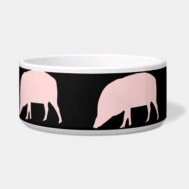 Comedero Tazón de cerdo rosado (Izquierda)