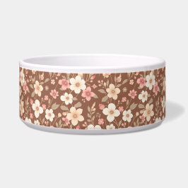 Comedero Tazón de comida/agua floral para mascotas 