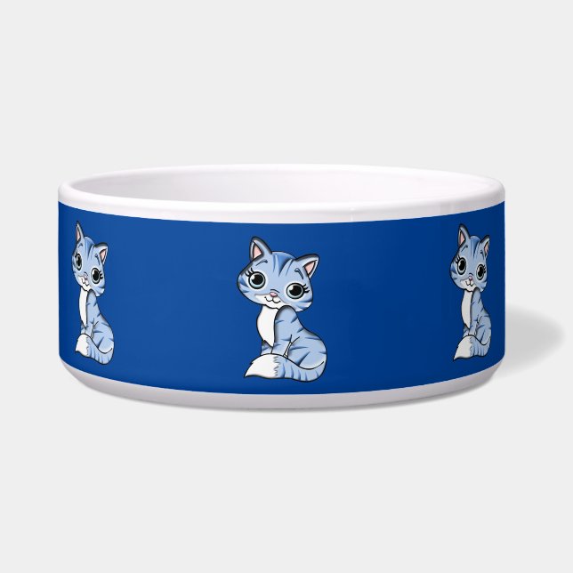 Comedero tazón de comida de gatito de cobijo (Frente)