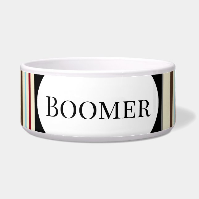 Comedero Tazón de comida de perro con diseño de banda - HAM (Frente)