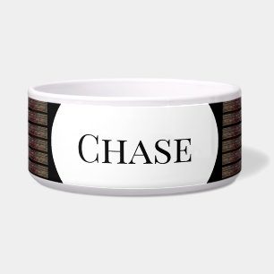 Comedero Tazón de comida de perro con patrón negro - HAMbWG