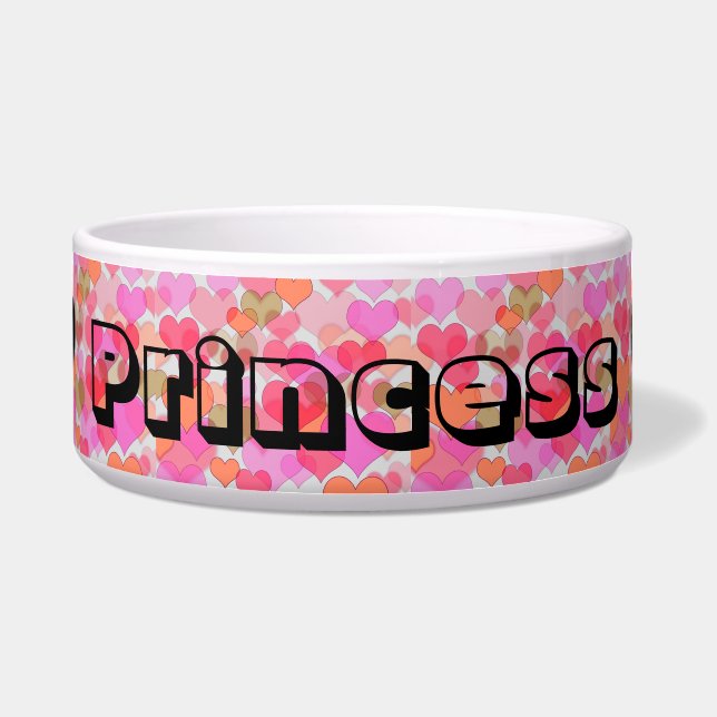 Comedero Tazón de comida para bebé de pelaje Princess Heart (Frente)