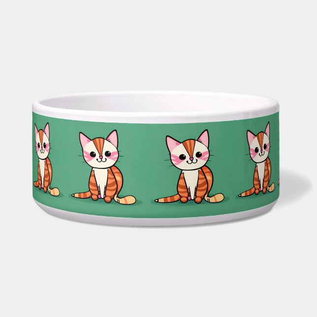 Comedero Tazón de comida para gato lindo (Frente)