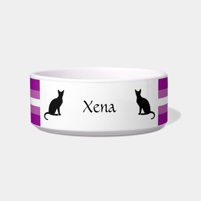 Comedero Tazón de comida para gato personalizable (Frente)