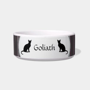 Comedero Tazón de comida para gato personalizable en blanco