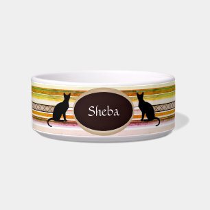 Comedero Tazón de comida para gato personalizable en blanco