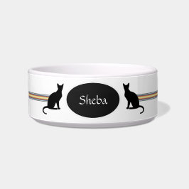 Comedero Tazón de comida para gato personalizable en blanco
