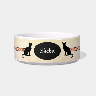 Comedero Tazón de comida para gato personalizable en blanco