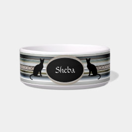 Comedero Tazón de comida para gato personalizable en blanco