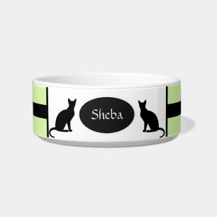 Comedero Tazón de comida para gato personalizable en tres c