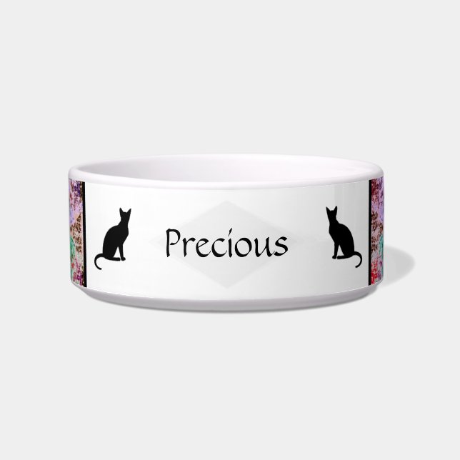 Comedero Tazón de comida para gatos con diseño de cosecha - (Frente)