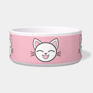 Comedero tazón de comida para gatos felices