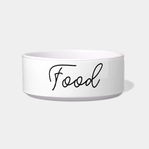 Comedero Tazón de comida para mascotas con letra minimalist
