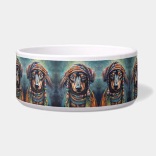 Comedero Tazón de comida para perro hippie retro genial per