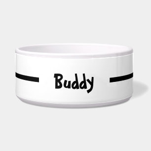 Comedero Tazón de comida para perro negro y blanco - HAMbWG