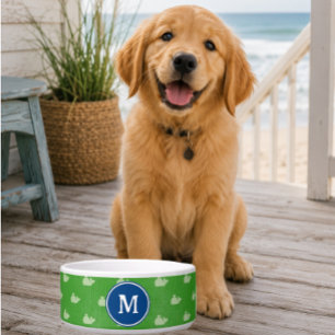 Comedero Tazón de comida para perros con monograma de balle