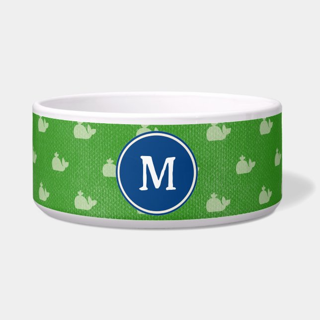 Comedero Tazón de comida para perros con monograma de balle (Frente)