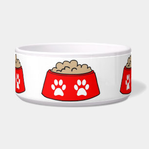 Comedero Tazón de comida para perros, patas blancas