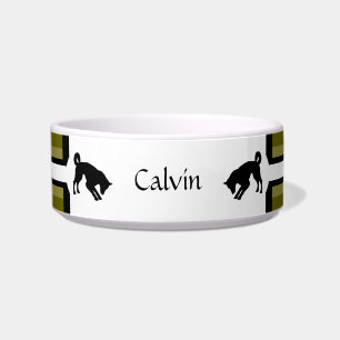 Comedero Tazón de comida para perros personalizable en blan