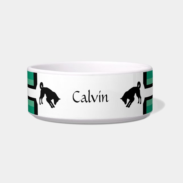 Comedero Tazón de comida para perros personalizable en blan (Frente)