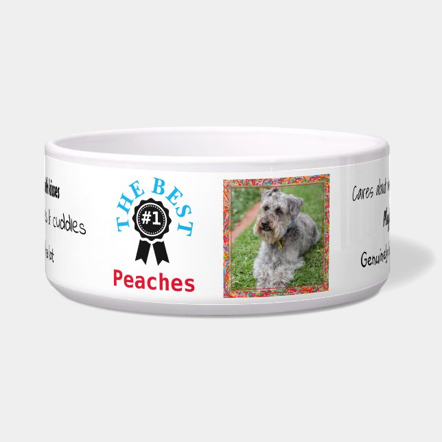 Comedero Tazón de comida para perros personalizado - Cinta- (Frente)