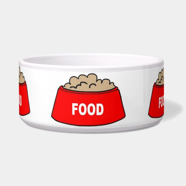 Comedero Tazón de comida para perros Tazón de comida rojo (Frente)