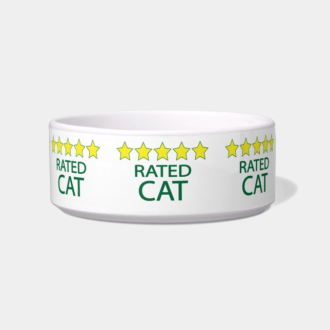 Comedero Tazón de gato cinco estrellas (Frente)