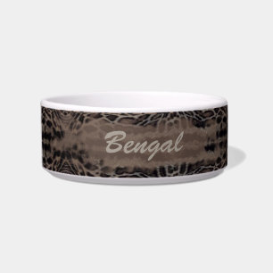 Comedero Tazón de gato con estampado de Bengala