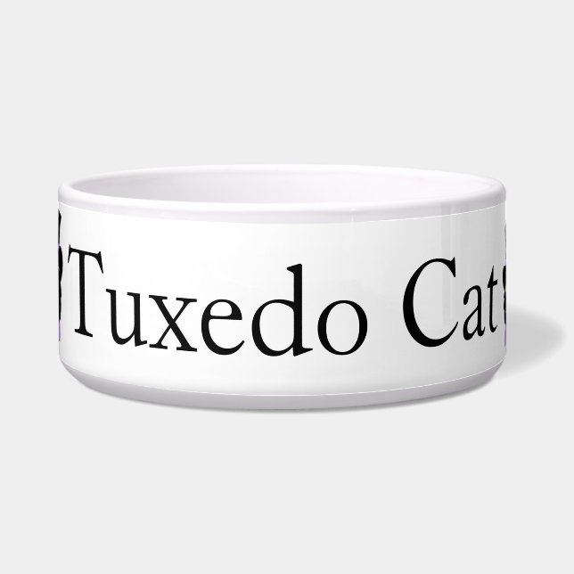 Comedero Tazón de gato de Tuxedo (Frente)