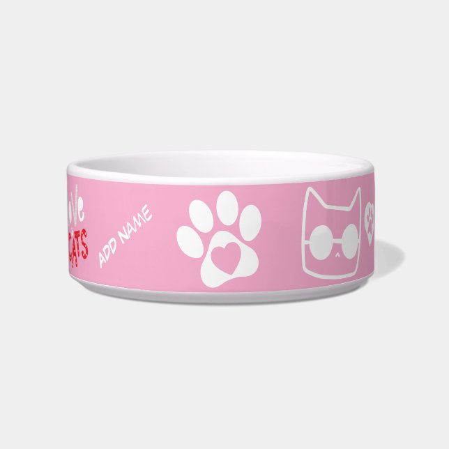 Comedero Tazón de gato personalizable - Regalo de gato pers (Frente)