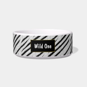 Comedero Tazón de gato Personalizado de tigre blanco