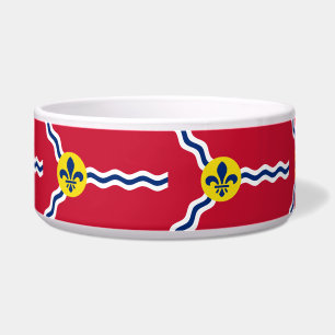 Comedero Tazón de la mascota de la bandera de St. Louis