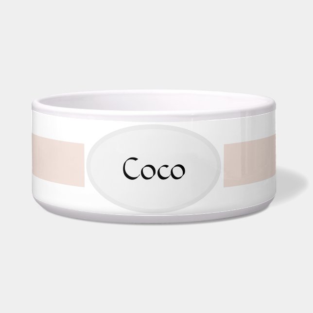 Comedero Tazón de mascota cerámica personalizable (Frente)