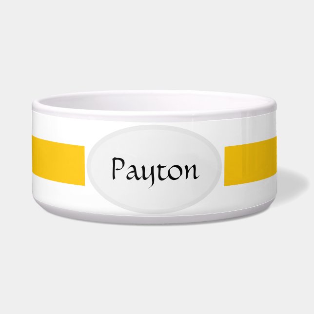 Comedero Tazón de mascota cerámica personalizable (Frente)