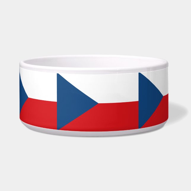 Comedero Tazón de mascota con bandera checa (Izquierda)