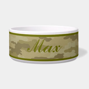 Comedero Tazón de mascota con camuflaje de luz personalizad