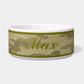 Comedero Tazón de mascota con camuflaje de luz personalizad