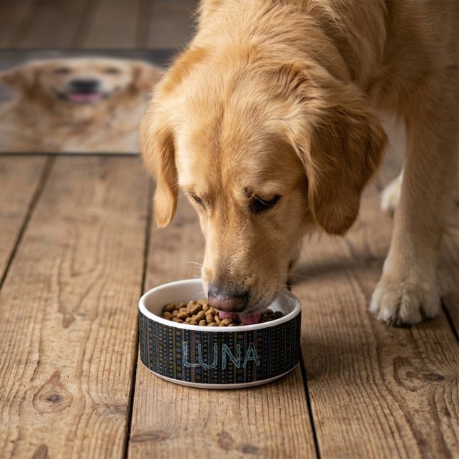 Comedero Tazón de mascota de arte folclórico escandinavo pe (Subido por el creador)